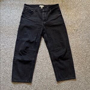 Madewell Charcoal Darted Barrel Leg Jean